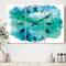 Designart Sea Glass Farmhouse 3 Panel Wall Clock